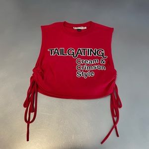 Indiana University side ruched tank